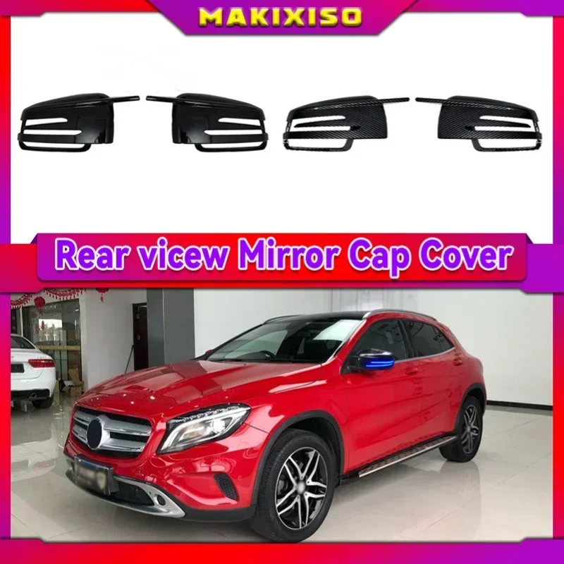 

Side Mirror Cap Covers Black For Mercedes BENZ W176 W246 W212 W204 C117 X156 X204 W221 C218 A B C E S CLA GLA GLK Class