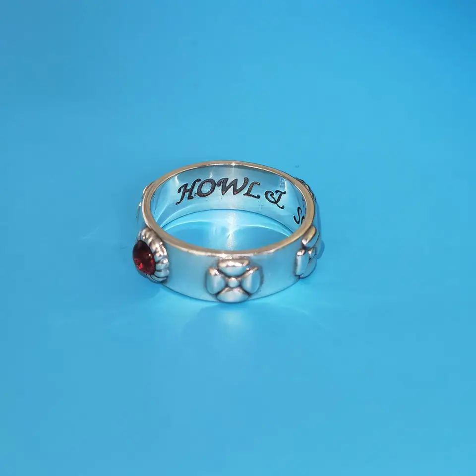 Anime Moving Castle 925 Sterling Silver Ring Unisex Rings Hayao