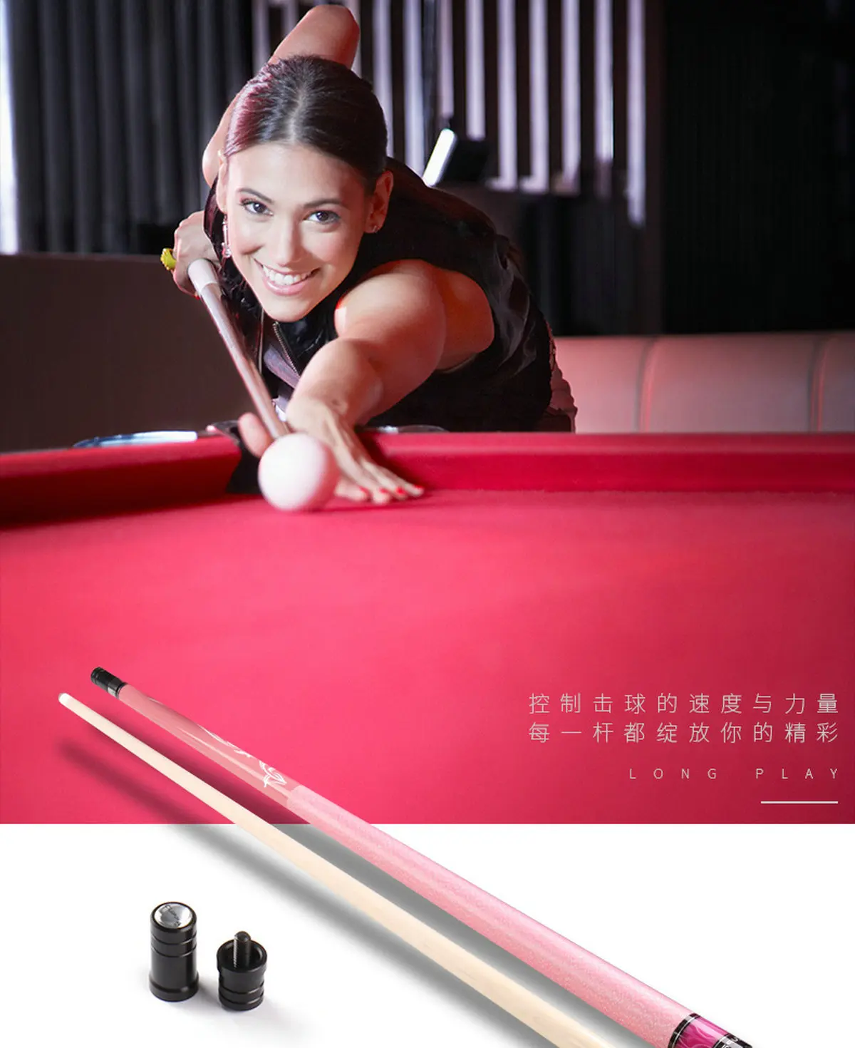 Details about   CUPPA  57" Snooker Billiard Pool Cue Stick 1/2 Set Lady Girl Favorite Style 