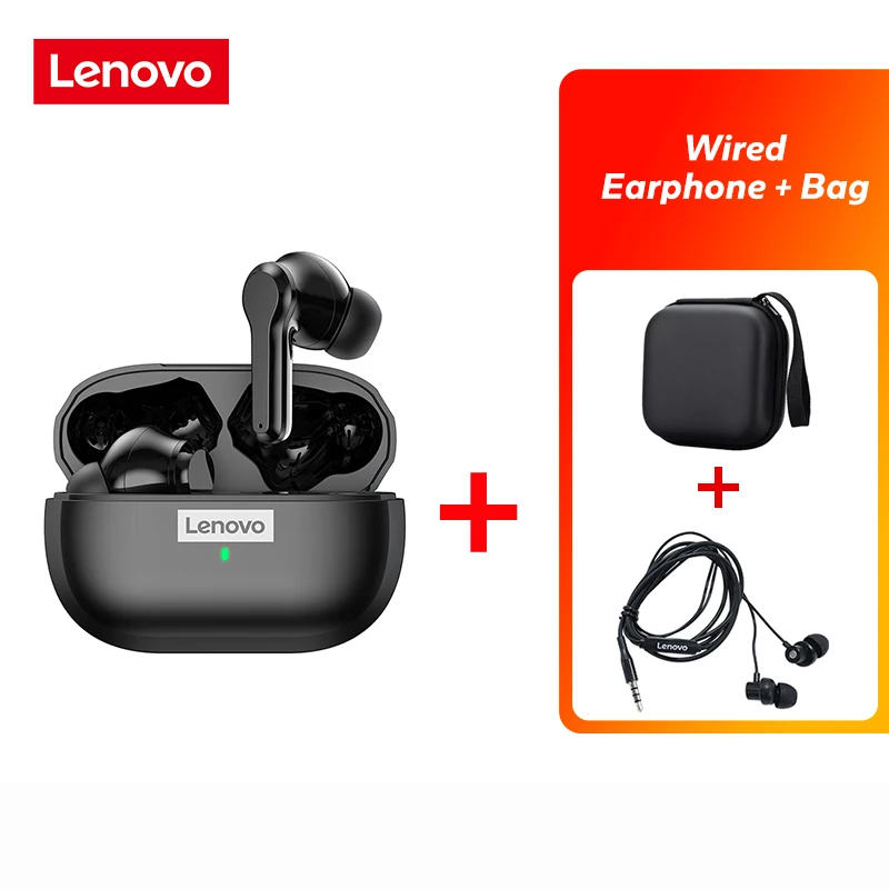 Original Lenovo LP1S TWS Bluetooth Earphone Sports Wireless Gaming Headset Stereo Earbuds HiFi Music With Mic Waterproof Earbuds noise cancelling headphones Earphones & Headphones