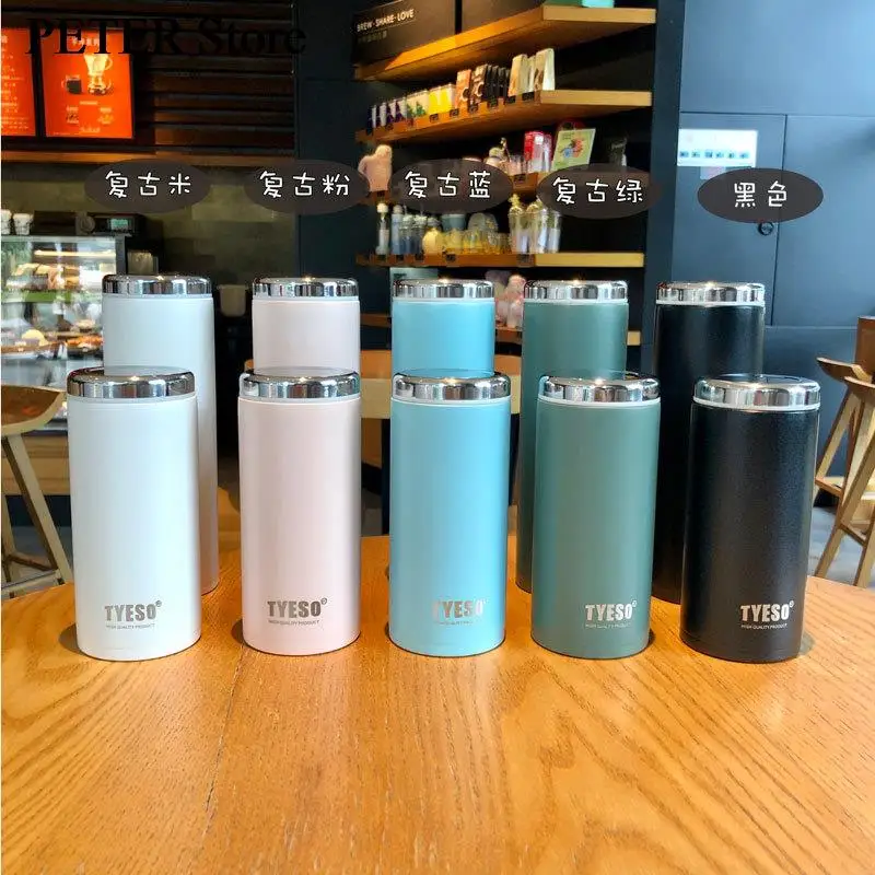 530/750ML Tyeso Stainless Steel Thermos Mug Portable Vacuum Flask Thermal Bottle Tumbler Thermo Cup With Straw Copo Termico