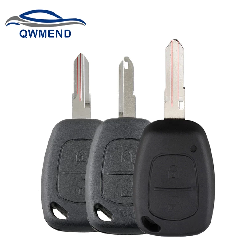QWMEND for Renault Key Shell 2 Buttons Remote Key Fob Case For Vauxhall/Opel Vivaro/ Renault Movano Trafic Kangoo