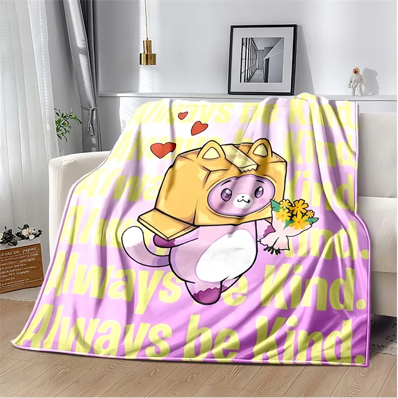 Cartoon Printed Lankybox Soft Peluche Coperta Coperte Per Soggiorno Camera Da Letto Divano Picnic Cover