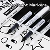 3/6/10Pcs Straight liquid White Marker Paint Pens Brush Acrylic White Permanent Marker for Drawing Rock Painting Stone Ceramic 3
