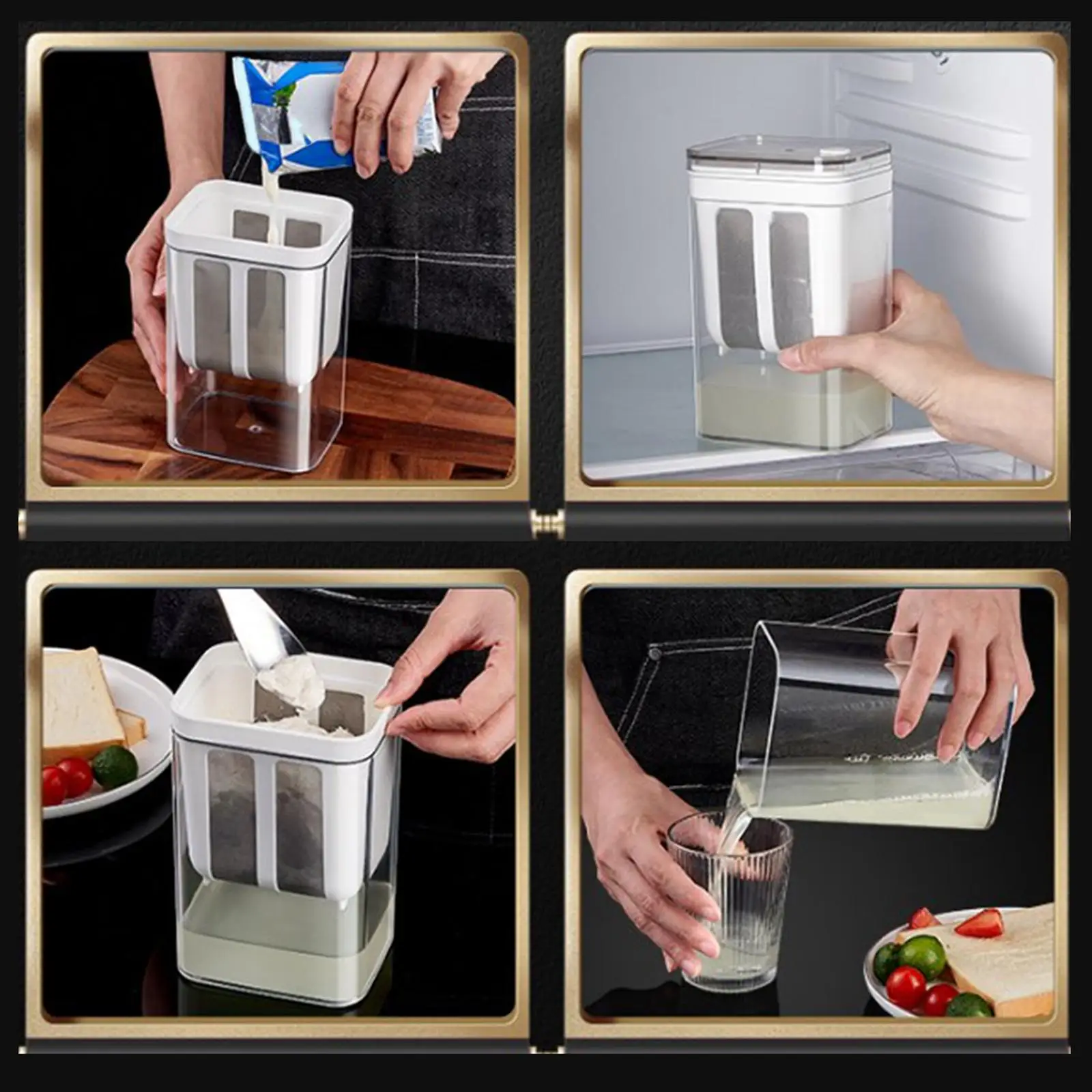 Stainless Steel Yogurt Strainer Greek Yogurt Maker & Nut Milk Filter Bag for Soy Milk Almond Cheese Reusable Food Strainer