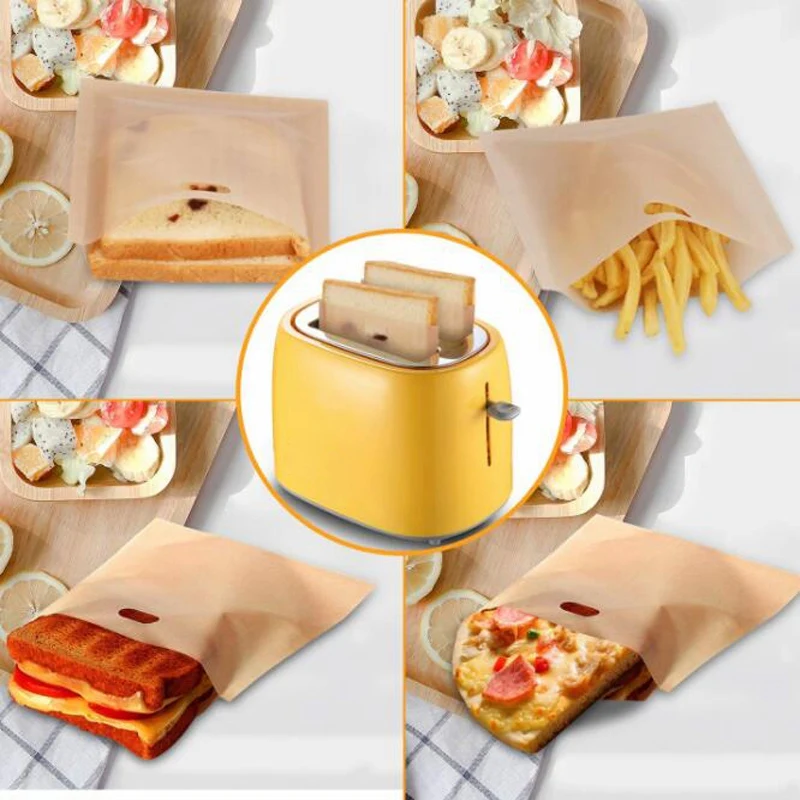 Reusable Toaster Bag 12Pcs 17X19cm for Bread Baking