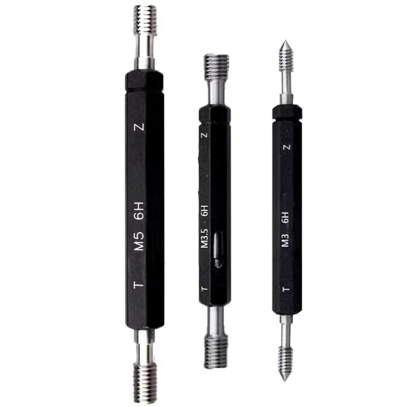 Thread Gauge Tool Metric Gauge Thread Plug Gauge 6H M1-M3 M4 M6 M8 M10-M42 GO/NO GO Precision external Screw Gage Fine Pitch Thread Test Tool
