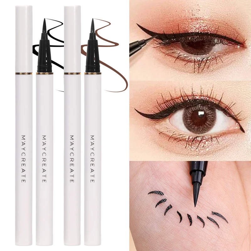 

Matte Black Eyeliner Pen Waterproof Liquid Eye Liner Pencil Quick Drying Makeup Cosmetics Long-lasting Eyeliner Pen Eye Beauty