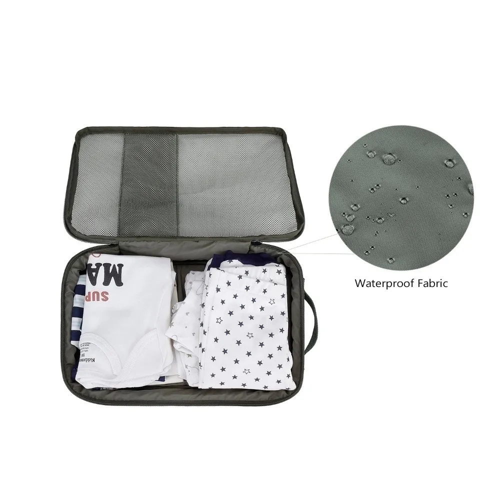 방수  기저귀 가방 귀여운 디자인 걸이형 유모차 걸이 가방 분리형 수납 공간 다중 수납칸