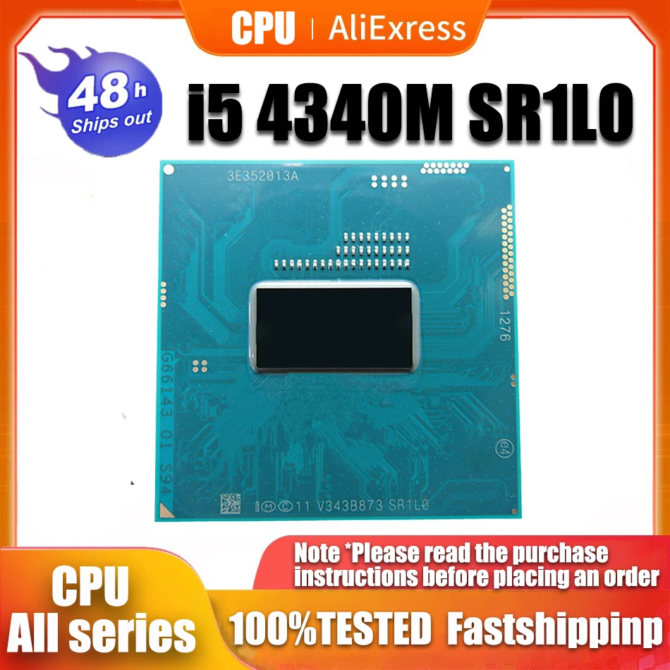 Core I5-4340M Sr1L0 Processore I5 4340M Notebook Laptop Cpu Socket G3 Rpga946B Adatto Per Laptop Chipset Hm86/Hm87