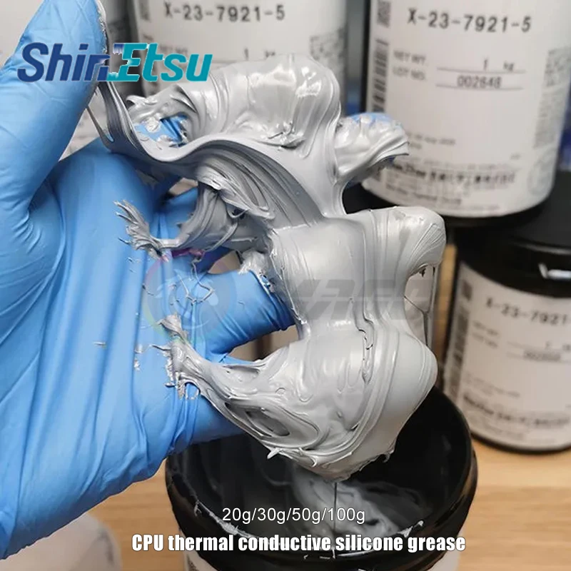 Shin-etsu 7921 7868 Condutiva Térmica Graxa de Silicone Cpu Gpu Cooler pc Laptops Alta Condutividade Térmica 20g 50g Pack - Imagem 3
