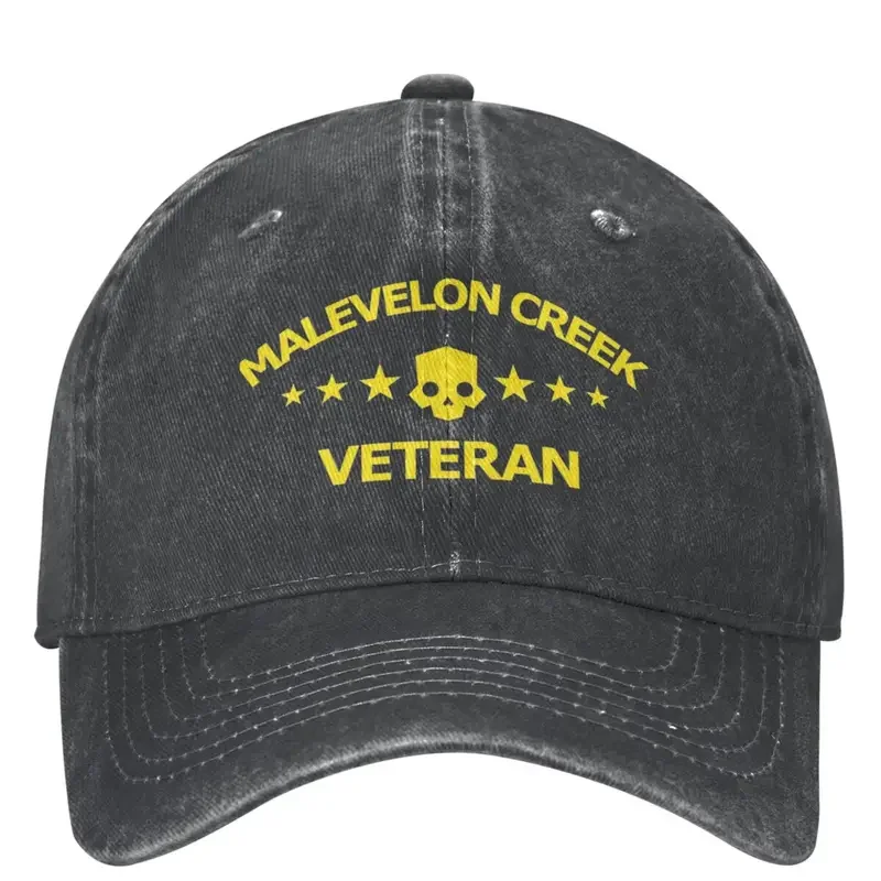 

Men Women Helldivers 2 Malevelon Creek Veteran Baseball Cap Fashion Distressed Denim Headwear Adjustable