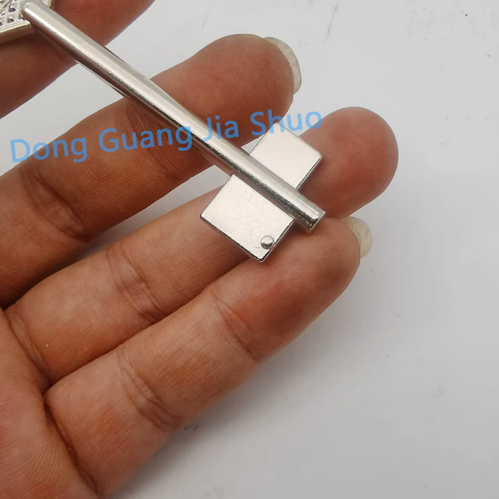 Blank Key Blanks JS 2365 Double Flagpole Key Embryo Handle Panel With Dot Safe Embryo 10pcs