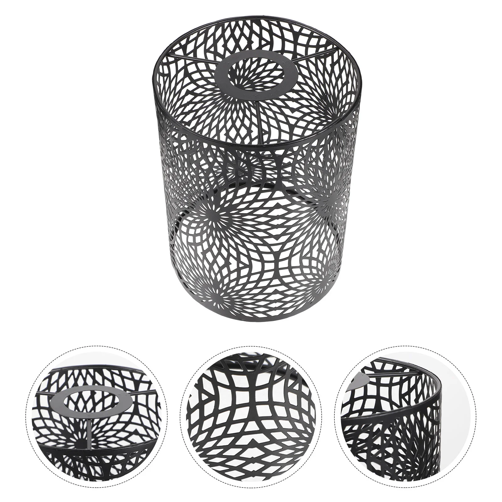 

Wrought Iron Hollow Lampshade Metal Large Lampshades for Table Modern Replacement Simple