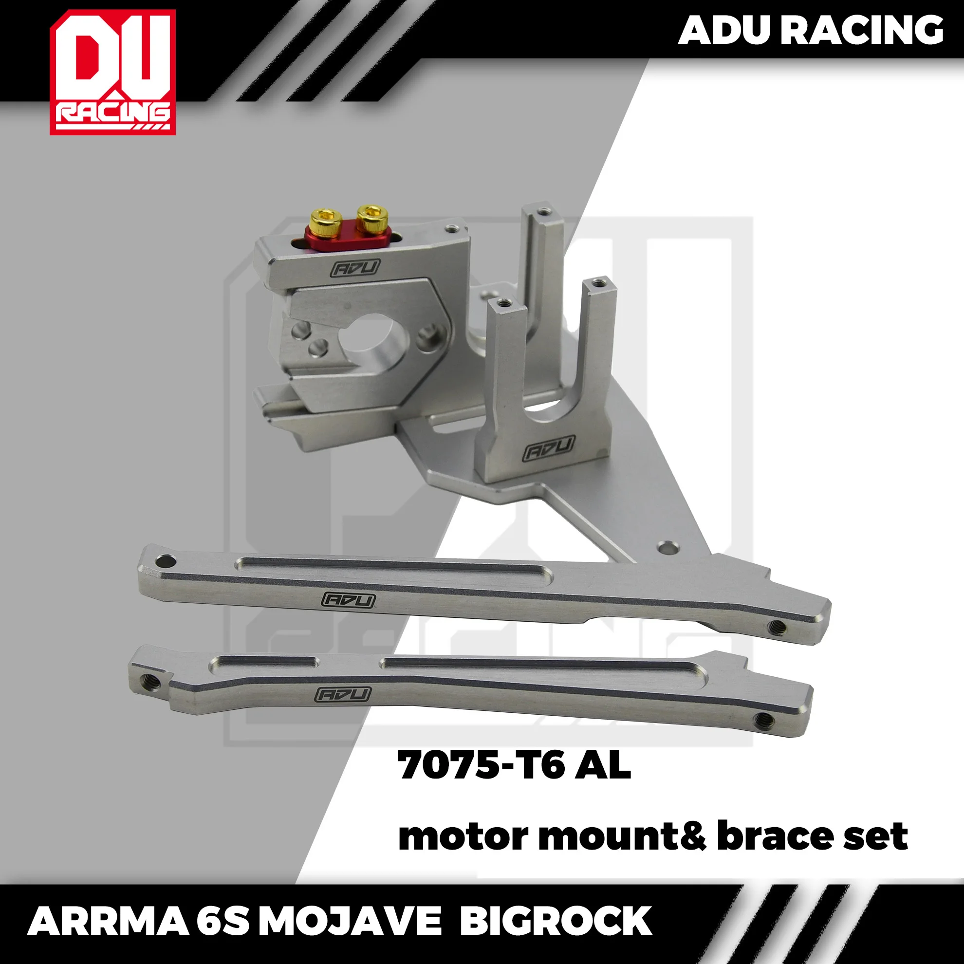 

ADU RACING 7075-T6 AL 4mm band CENTER крепление для дифференциала MOTOR MOUNT и скоба для шасси для ARRMA 1/7 6S MOJAVE BIGROCK RTR EXB
