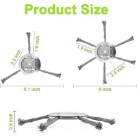Wire Brush Cutter Trimming Head 6 Inch 3/6 Blade Lawn Mower Trimming Replacement Head for Cordless Trimmer Rotary Weeder Head 2