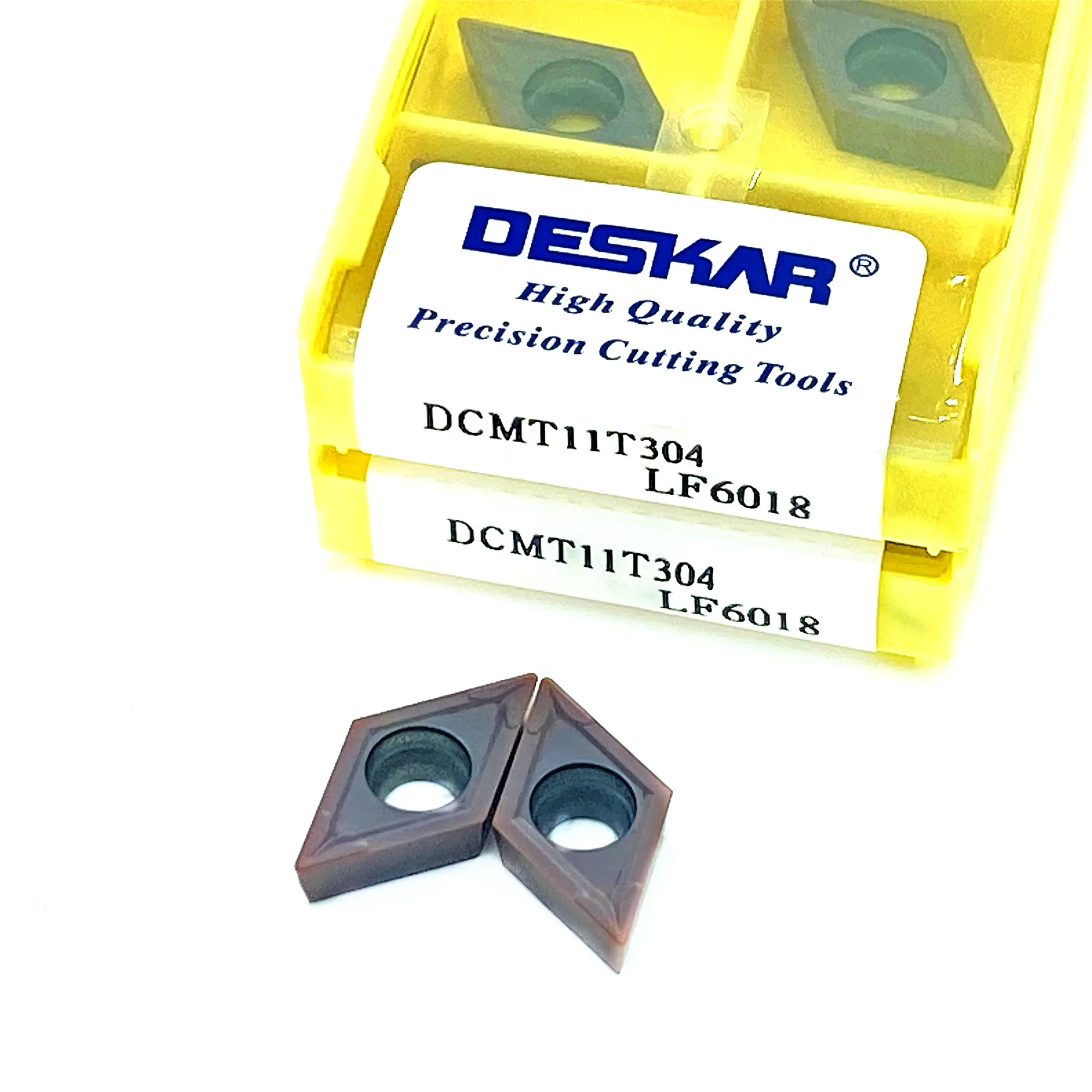 

DESKAR DCMT070204,DCMT070208,DCMT11T304,DCMT11T308,-MV LF6018 CNC Lathe Tool Turning Carbide Insert For stainless steel