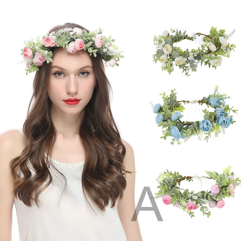 꽃 소녀 인공 코롤라 헤어 밴드, 화환, 베이지, 장미 꽃 머리띠, 신부 들러리, 웨딩 축제 장식 Best5 꽃 소녀 인공 코롤라 헤어 밴드, 화환, 베이지, 장미 꽃 머리띠, 신부 들러리, 웨딩 축제 장식 Best5