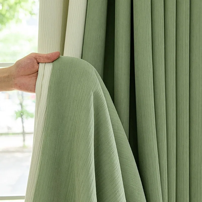 

Customized curtain thickened chenille Audrey velvet blackout bedroom living room balcony high-end light luxury modern simplicity