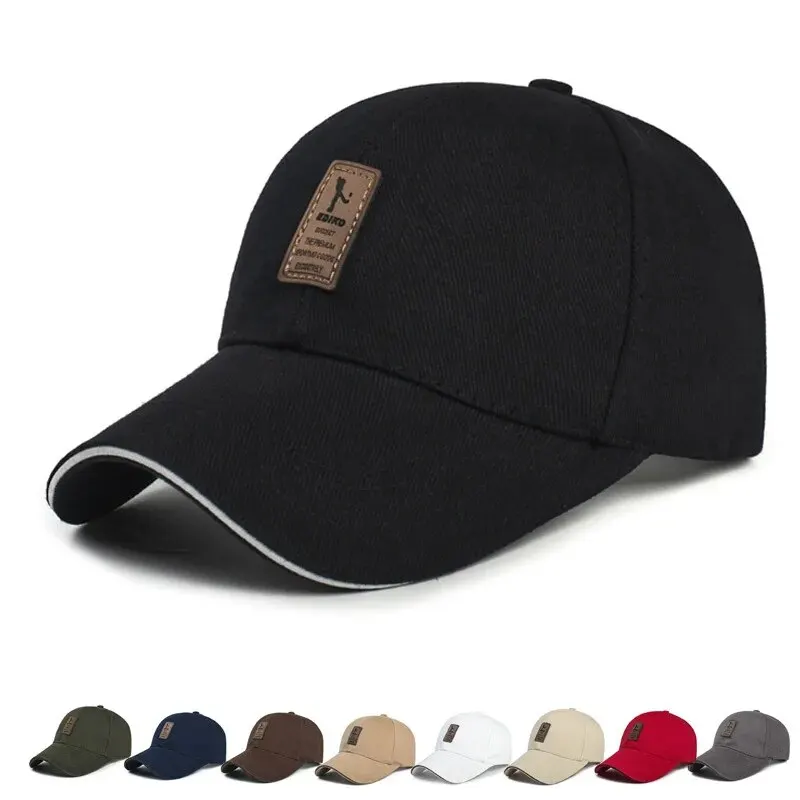 Baseball Cap Summer Women Men Structured Solid Cotton Adjustable Snapback Sunhat Outdoor Sports Hip Hop