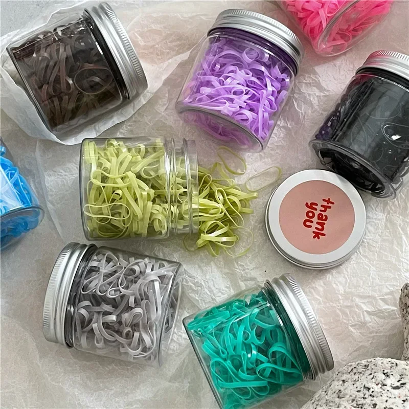 y2k Women's 180pcs/box Olive Rubber bands Girl's Colorful Hair Tie fashion  ring hair bands hair accessories - AliExpress