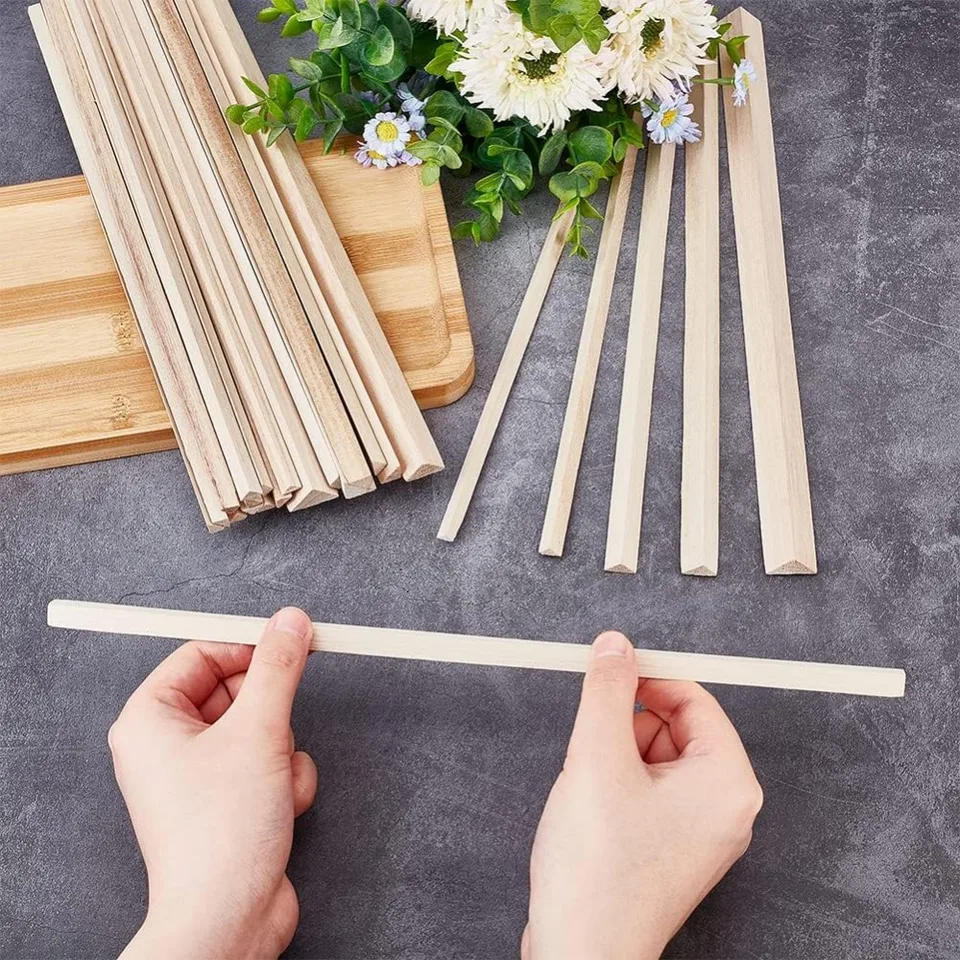 100 pezzi bastoncini quadrati non finiti strisce di tasselli arti