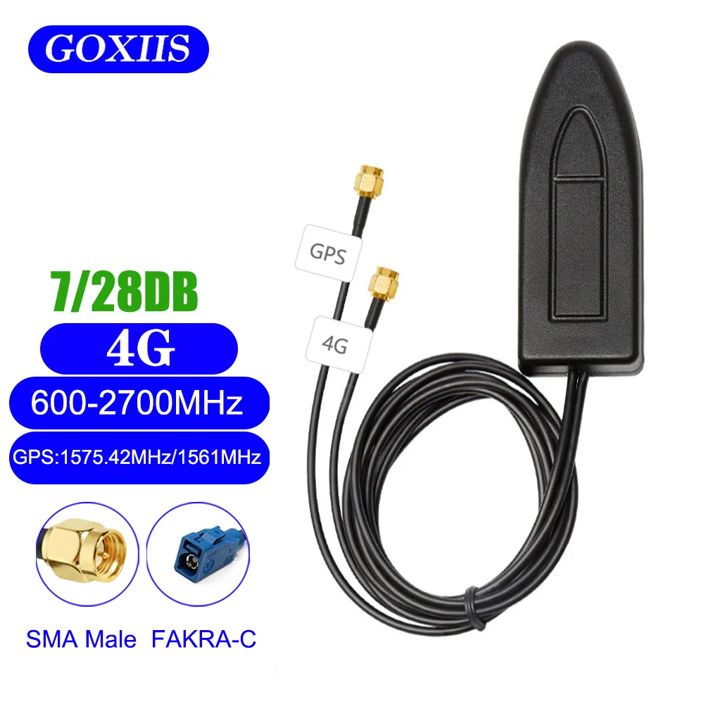 4G GSM LTE BD GPS 안테나 2-In-1 SMA Male FAKRA-C..
