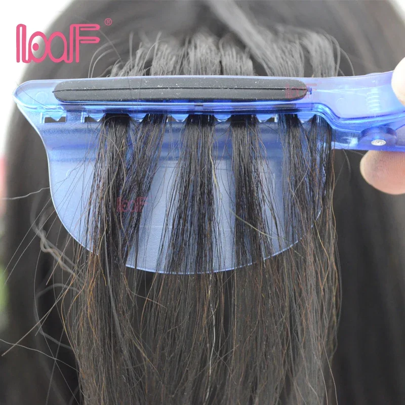 LOOF 2pcs/bag NEW 2 IN 1 hair salon heat protector shield + Sectioning clips for Hairdressers Salon speed Hair Crocodile clip