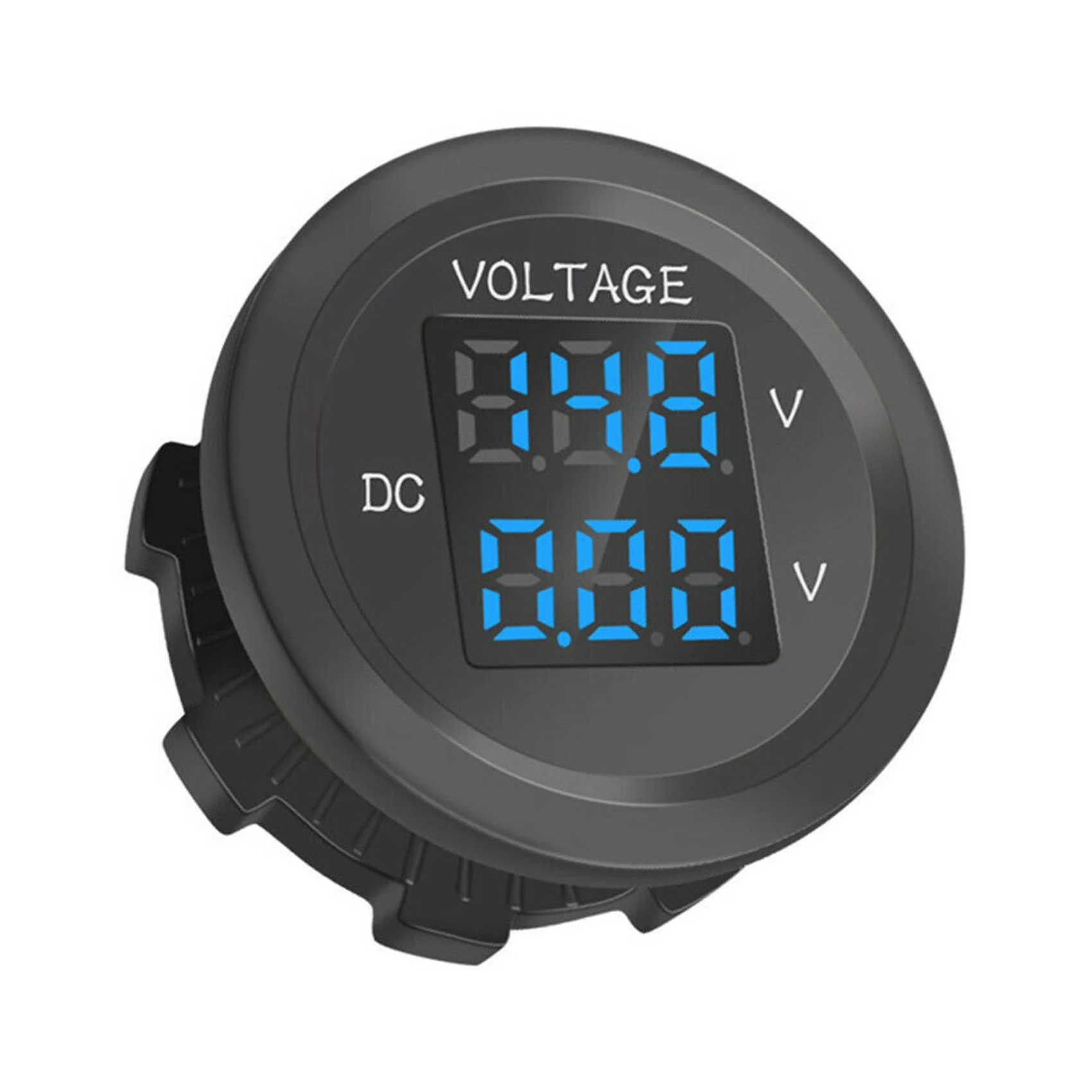 

Blue Light 12V-24V Car LED Display Digital Dual Voltage Tester Waterproof 3-Digit Voltmeter for Car, Truck,