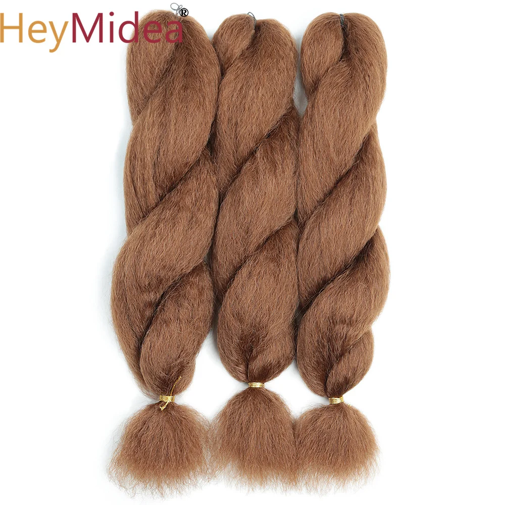 Kanikaron Vixen Crochet Kinky Curly Bulk Hair Synthetic Yaki Straight Marley Braiding Hair Extensions Ombre Crochet Braids Hair 1