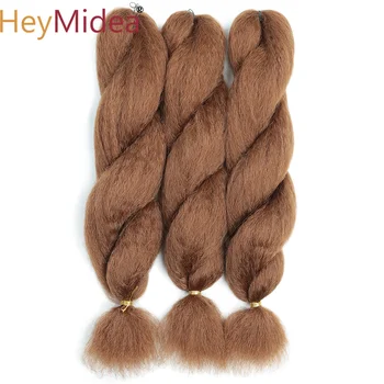 Kanikaron Vixen Crochet Kinky Curly Bulk Hair Synthetic Yaki Straight Marley Braiding Hair Extensions Ombre Crochet Braids Hair 1