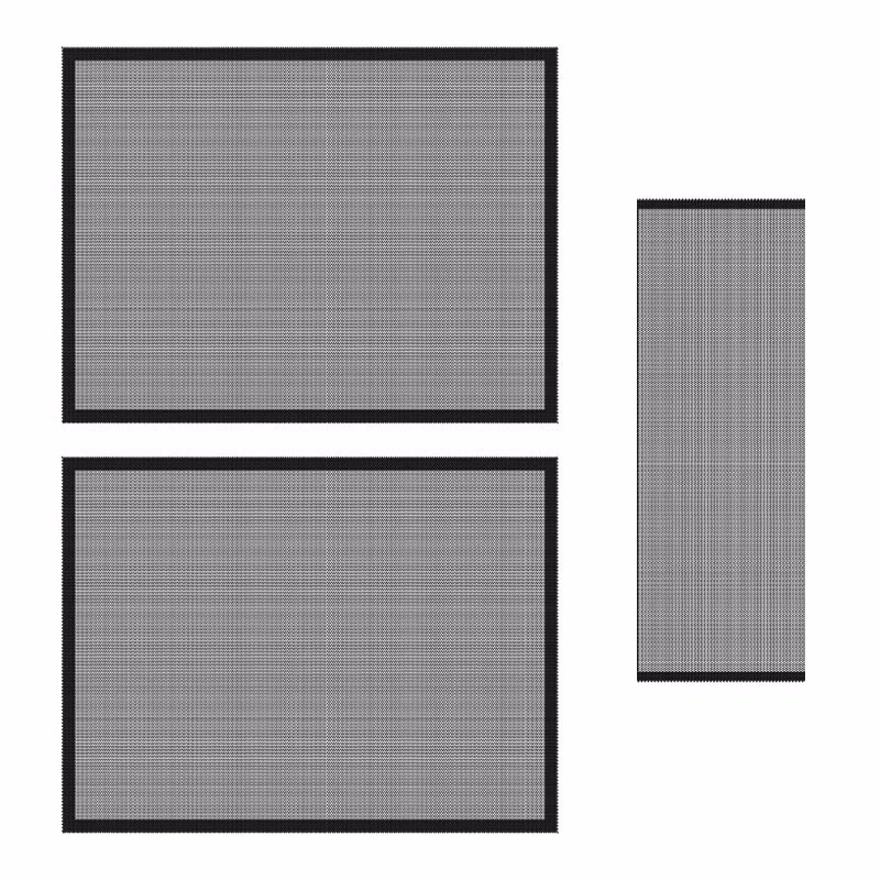 SAMA Dust Filters Kit Only Support Model Im01 Computer Case Total 3pcs/Box / 2 Panel + 1 Bottom Black Magnetic Design