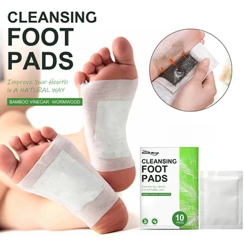 Anti-edema Ginger Pad Detox Slimming Foot Patches Stress Relieve Natural Herb Feet Treatment Body Toxins Adhesive Pads for Foot 4