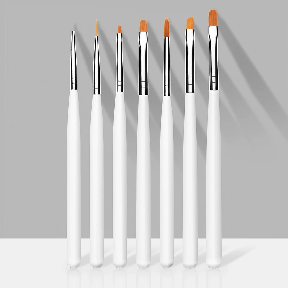 MAYCHAO 5/7pcs Nail Art Brush Kit Manicure Tool Gel Nail Polish Builder Liquid Powder Carving Gel Brush Nail Design Painting Pen 2
