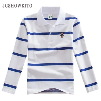 T-shirt per bambini Polo a maniche lunghe Ragazzi Bambini Strisce Top Baby Boy Polo sportive Teneege Abbigliamento per ragazzi 1