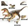 Remote Control Dinosaur Toys Kids RC Electric Walking Jurassic Dinosaur Simulation Velociraptor Toy With LED Light And Roaring 3