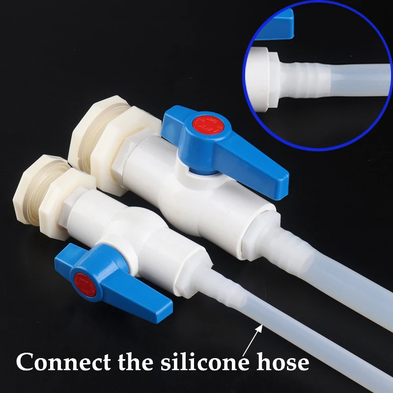 Hose Connector 1Set 1/2" 3/4 to 4-25mm Aquarium Pagoda Connector Combination Valve Fish Tank Drain Joint Aquarium Hose Drainage Accessories