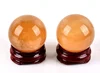 3cM natural orange Calcite Sphere Crystal quartz Ball Chakra Healing rock Reiki Stone Carving Crafts with stand(1 PC) 2