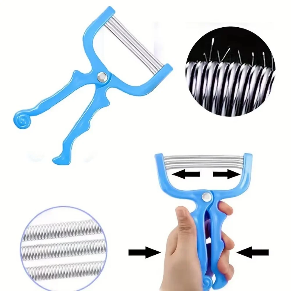 Epilatore per Peli del Viso, Epilatore Manuale per la Rimozione dei Peli, Strumento di Bellezza per la Rasatura e la Depilazione a Filo, Indolore e Sicuro, Rullo a Molla per la Rimozione dei Peli del Viso e del Corpo - immagine 4