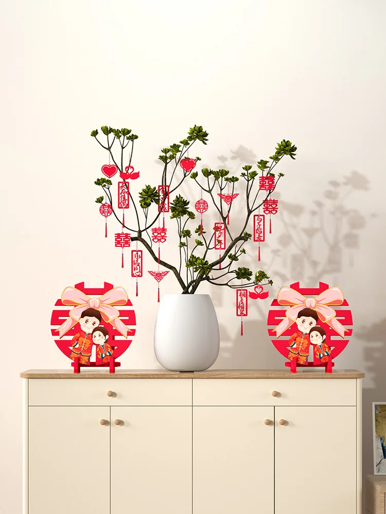 

Украшения для свадебной комнаты, праздничный китайский стиль