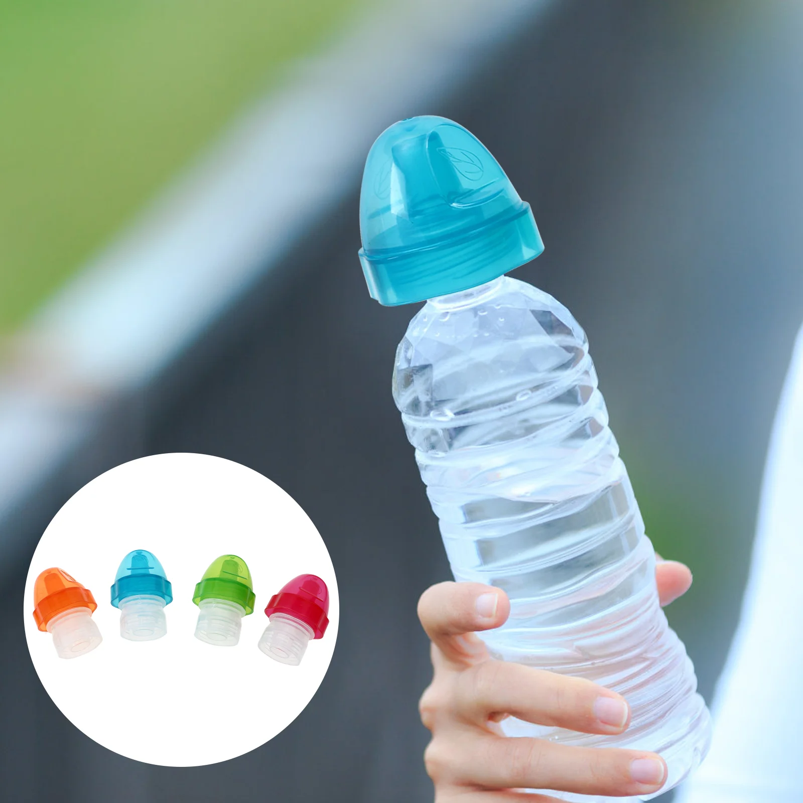 Spout Adapter for Water Bottle Conversion Cover Child Juice Bottles 4 Pcs bottle accessories