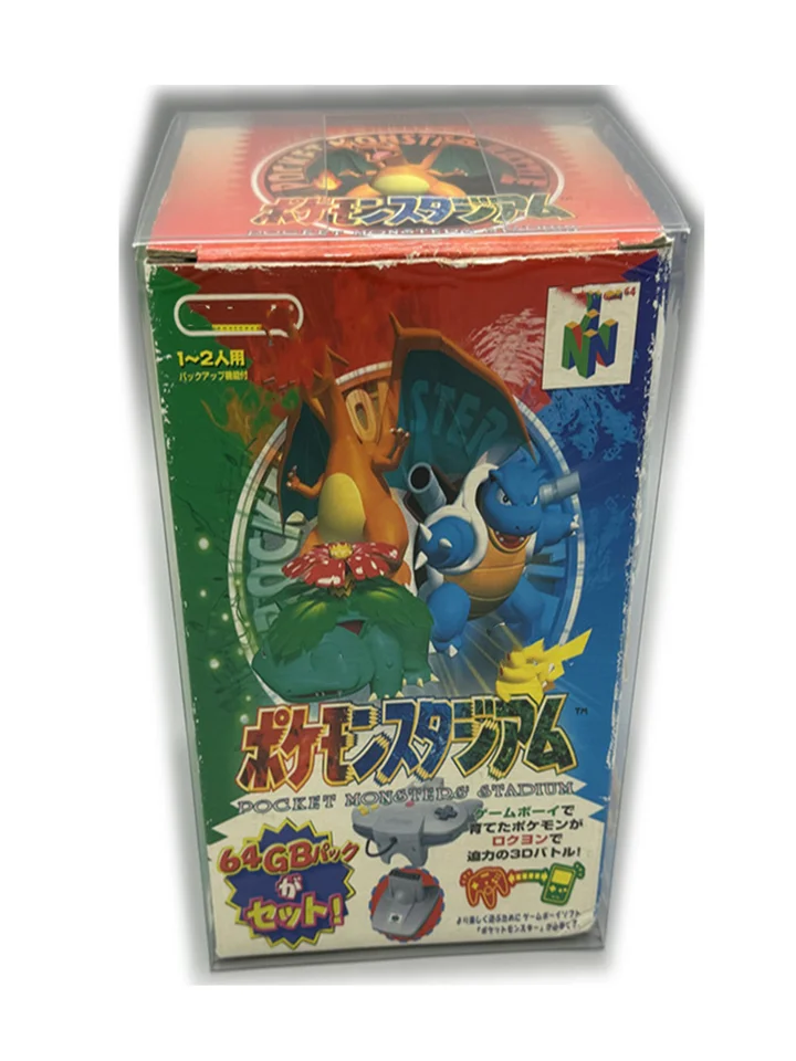 Pokemon N64 Reproduction Boxes Transparent Box Protector For