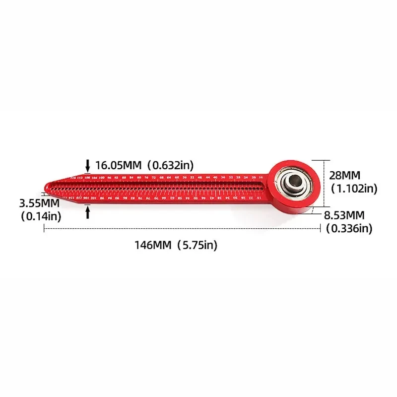 Woodworking Scribe Gauge Compass Hole Ruler Precision Marking Measurement Tool