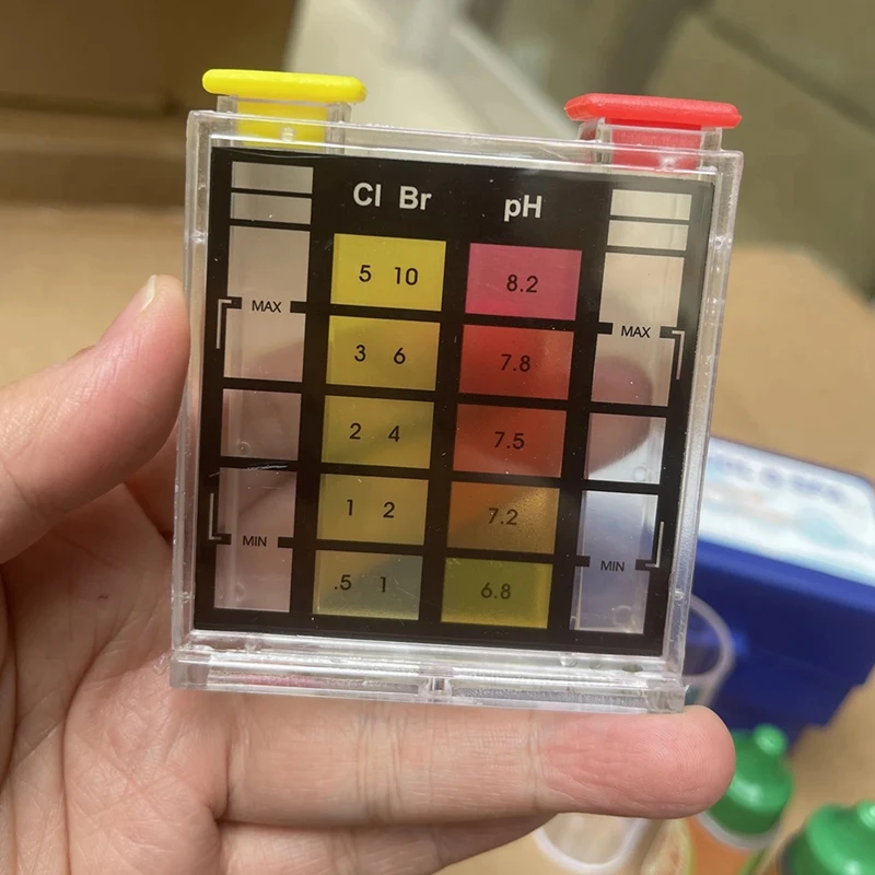 5-Way Test Kit Pool & SPA Acid Demand Chlorine Total Alkalinity Bromine PH Water Quality Tester Set