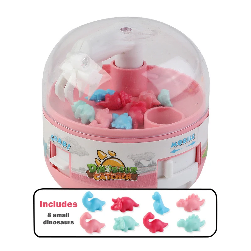 Doll Claw Machine Toy for Kids 4/8 Tiny Stuff Capsule Mini Cartoon Children's Grab Dinosaur Machines Play Games Crane Toys Gifts 6