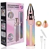 Portable 2 IN 1 Electric Epilator Eyebrow Trimmer Women's Body Facial Lip Epilator Rechargeable Mini Painless Razor Shave Shaver 1