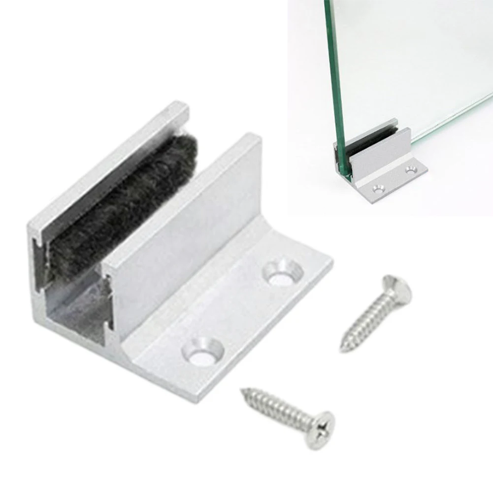 Glass Sliding Door Floor Rails Sliding Door System Rails With Plush Lining Zinc Alloy Floor Guide Is Designed Hardware Parts