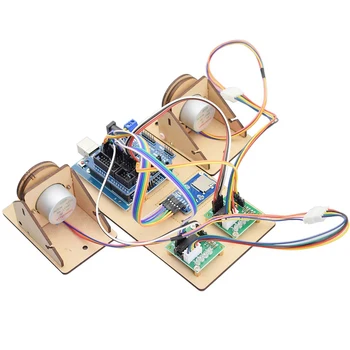 Disegna robot per pittura murale con plotter via cavo per kit di progetto robot Arduino Grafico polare con kit fai da te per giocattoli programmabili a motore