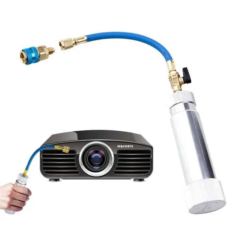 

Auto A/C Oil/Dye Injector 2Oz With 134a Low Side Quick Coupler Adapter Automotive Air Conditioning Coolant Filling Tube Tool