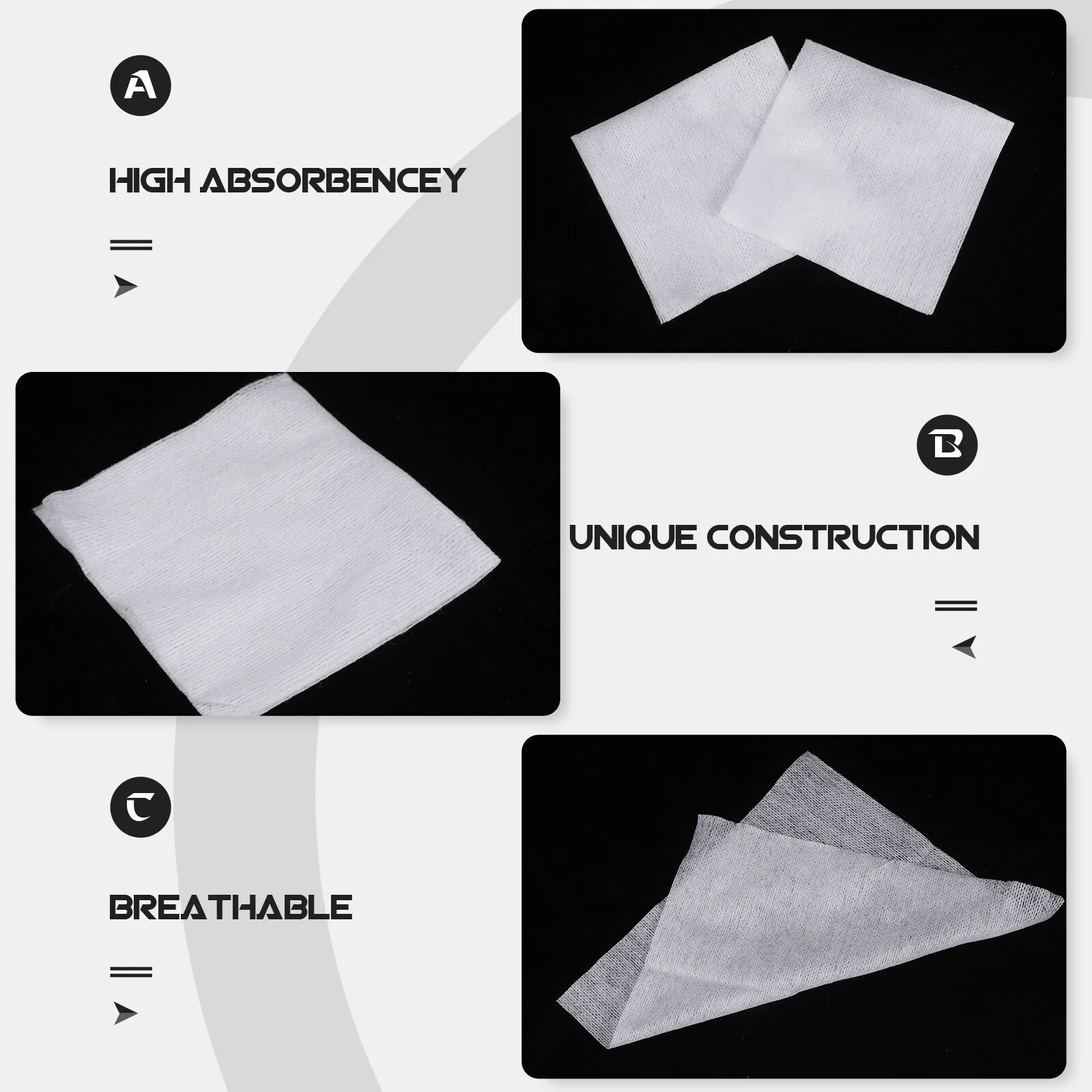 Gauze Pads Non Woven Cotton Wound Care Sterile Supplies Makeup Wipes Bandage Aid First 4X4 Sponge Medical Sponges Pad Face Swabs 6